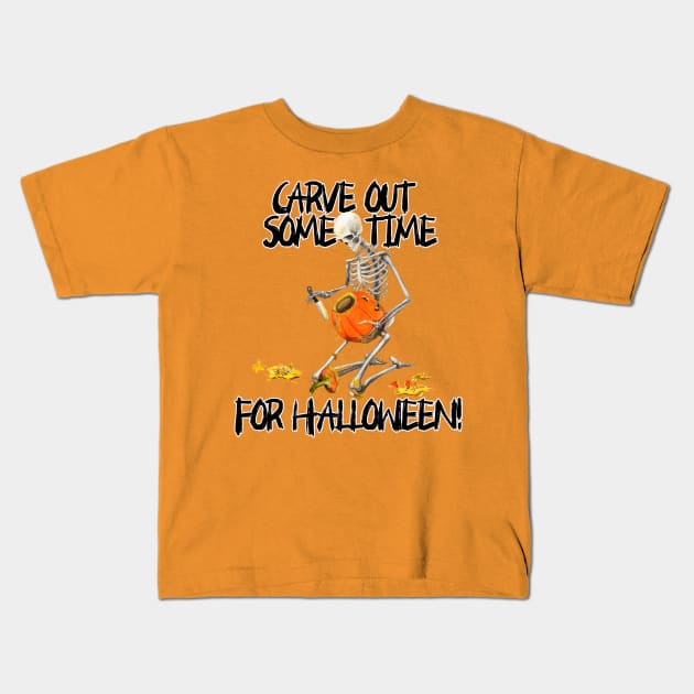 Carve out some Time for Halloween! Kids T-Shirt by Heather Dorsch Creations